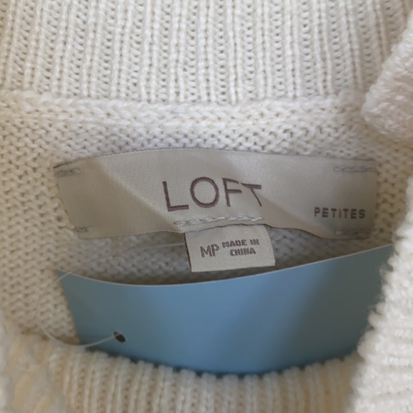 NWT Loft Stripes Button Shoulder Sweater - Picture 6 of 10